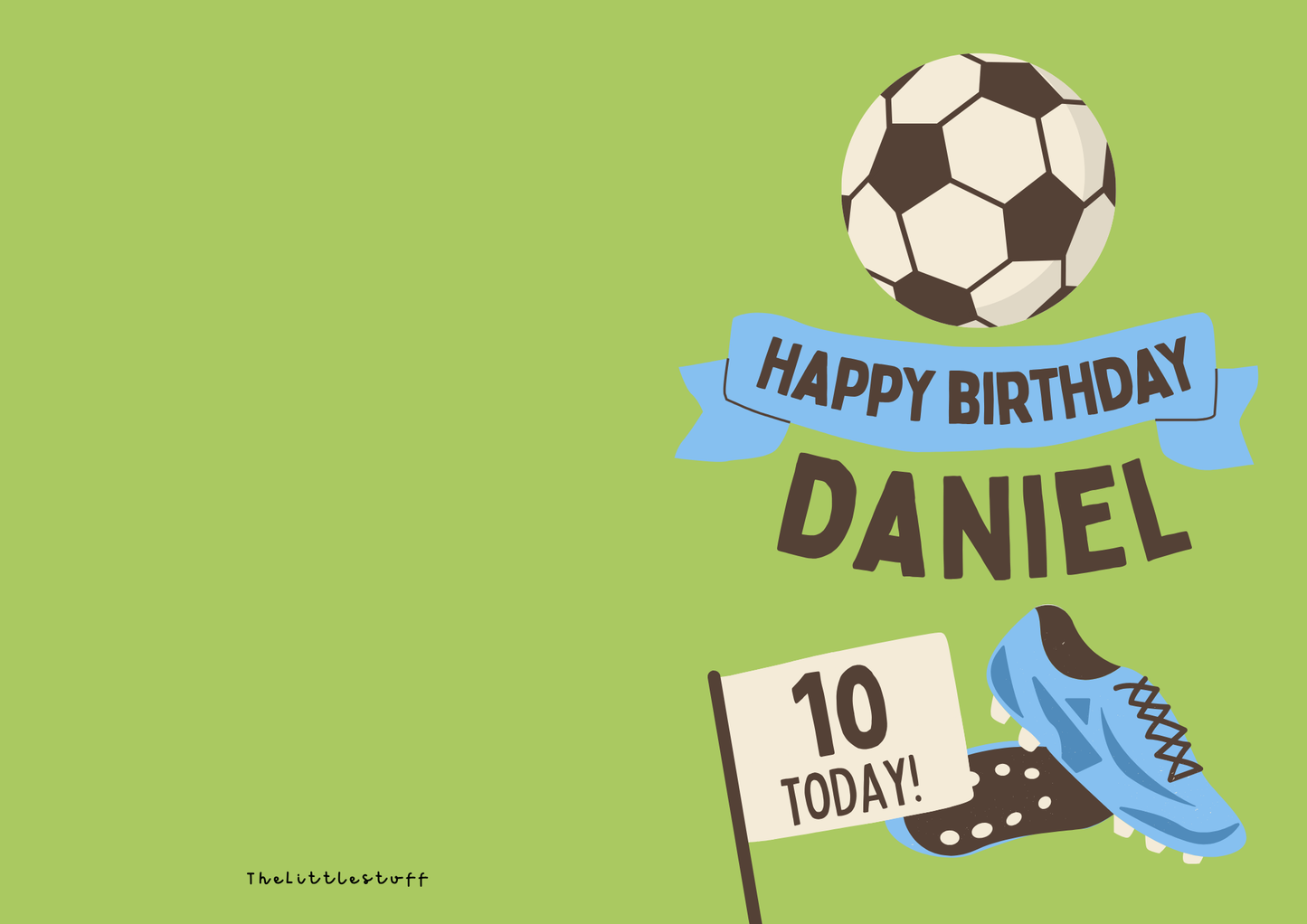 Personalised football birthday Greeting Cards