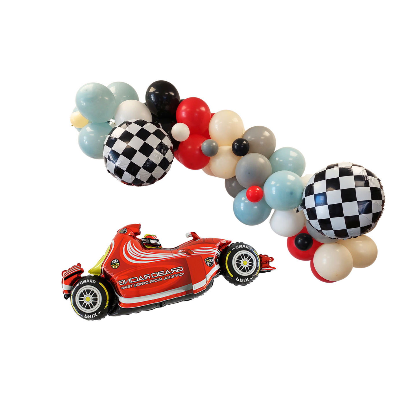 Racing Car Birthday Balloon Garland - TheLittleStuff