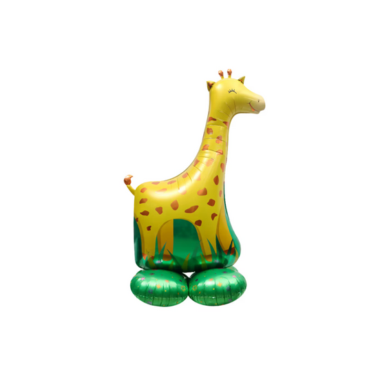 3D Giant free standing jungle safari zoo animal balloon giraffe lion coconut lifestyle photo