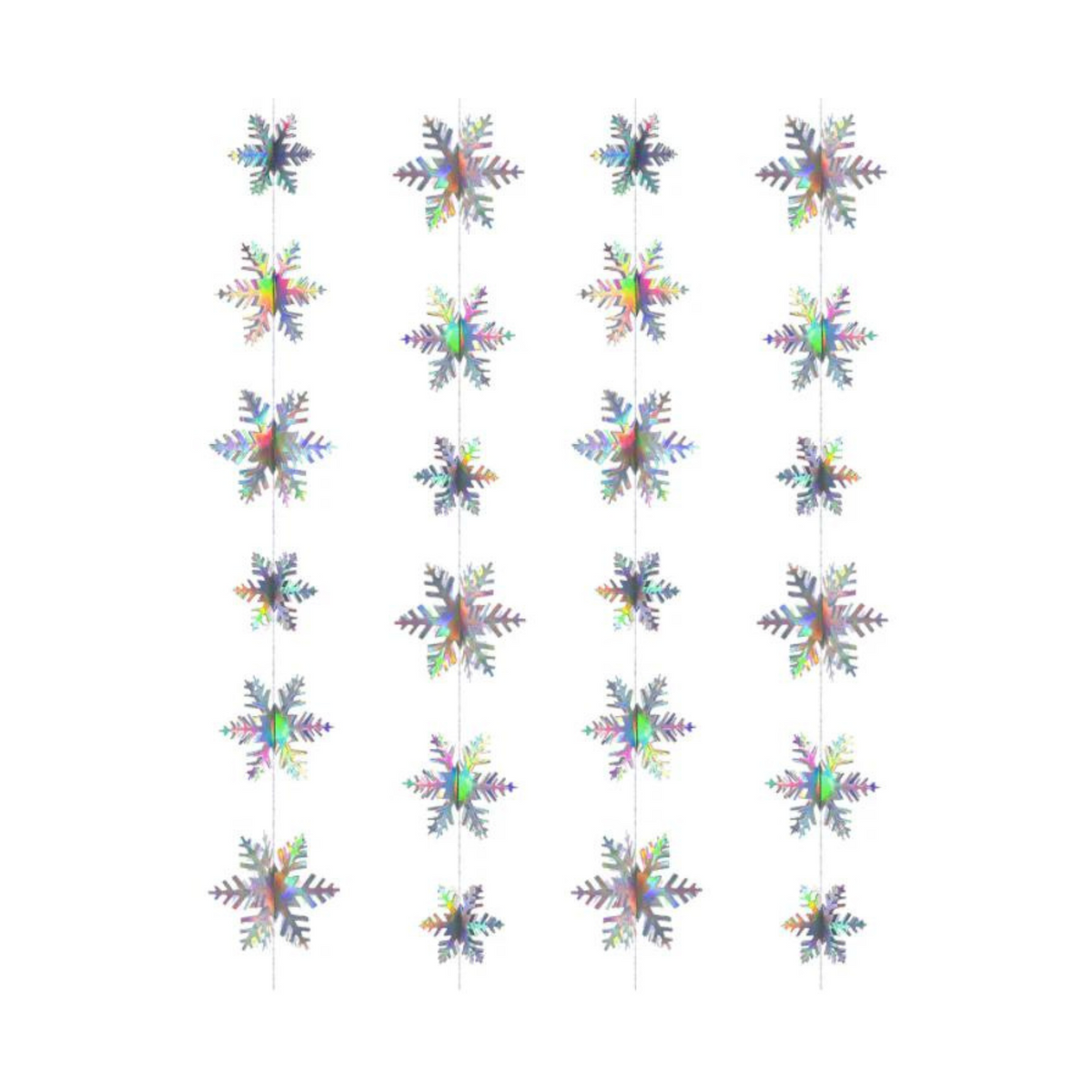 3D laser effect snow flakes bunting decoration product photo 2