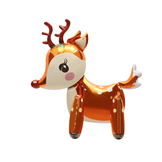 3D red nose Rudolph reindeer Foil Balloon Christmas decoration product photo