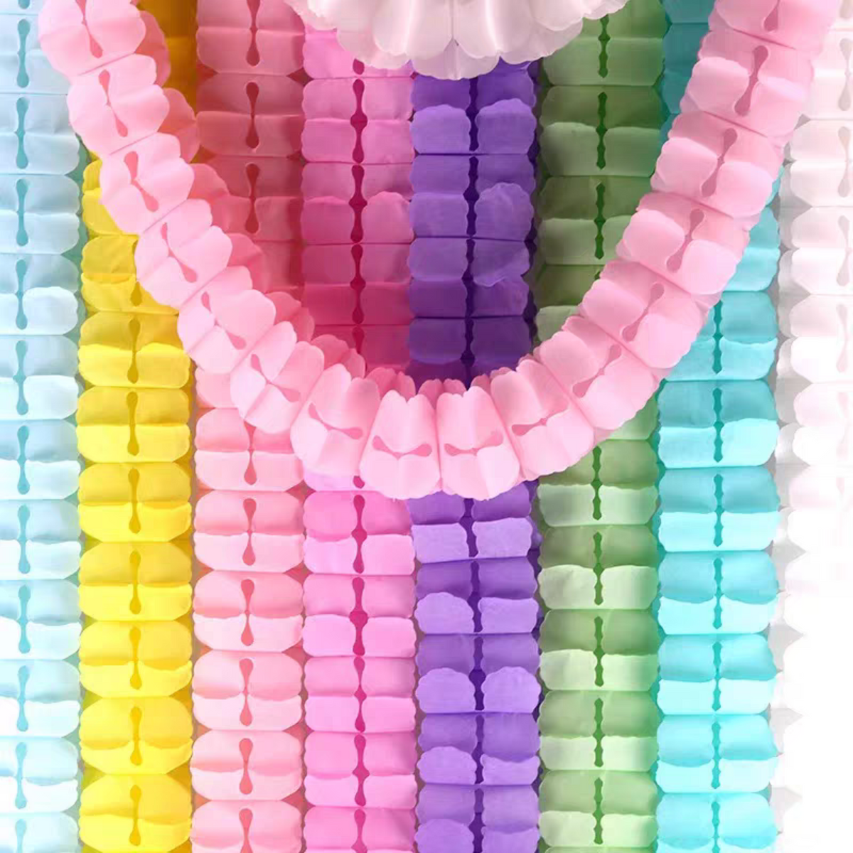 3m honeycomb paper flower garland product photo 2