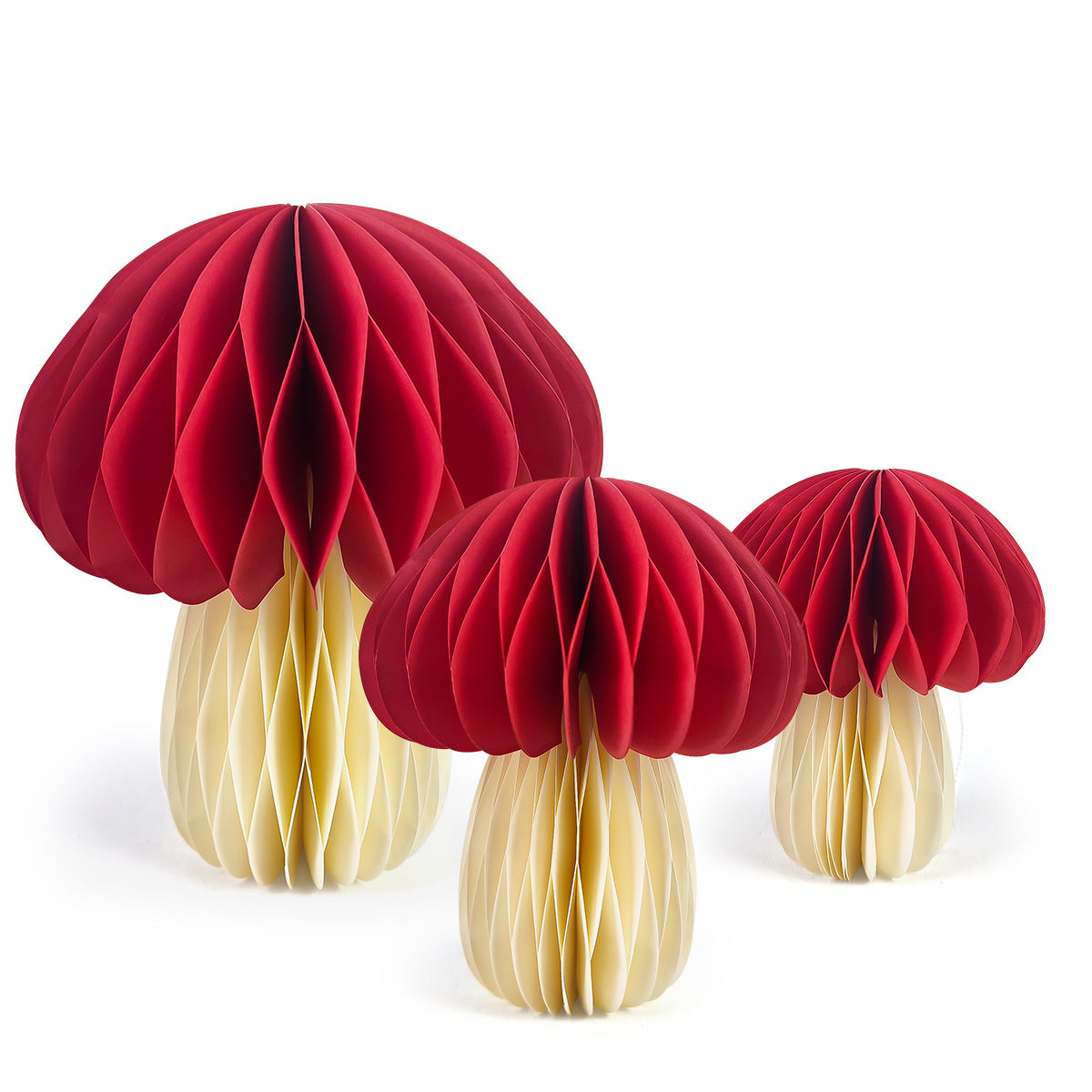 3pcs card Mushroom hanging decoration 3,4,5inch lifestyle photo