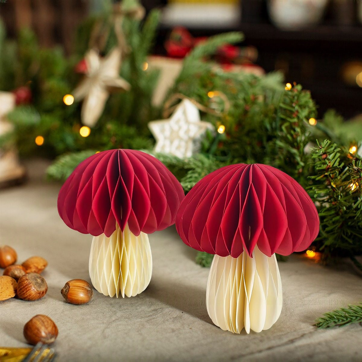 3pcs card Mushroom hanging decoration 3,4,5inch product photo