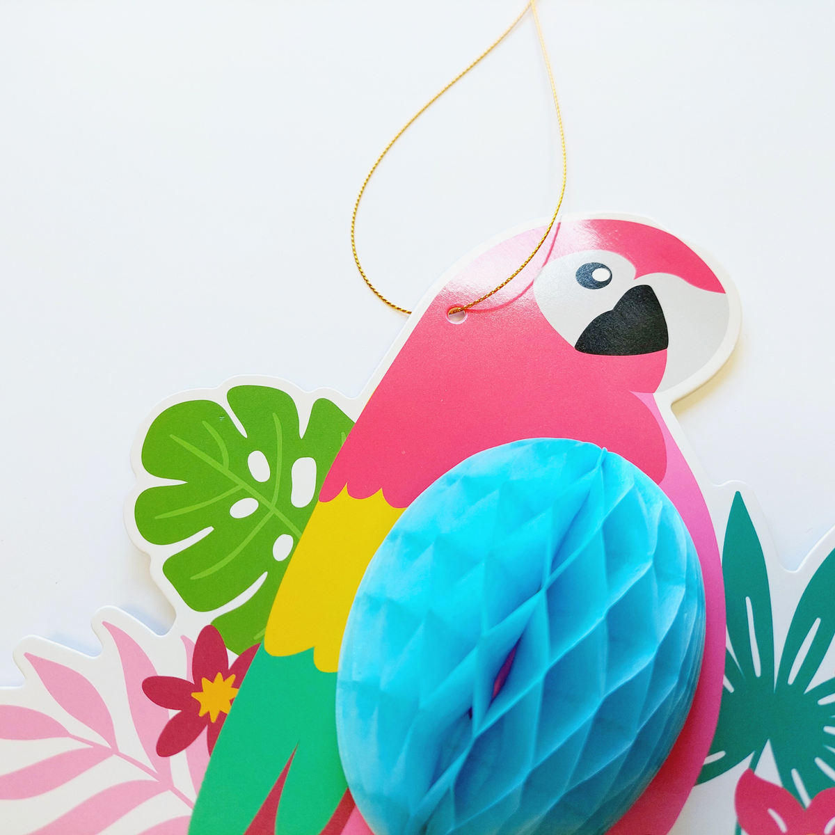 3pcs Summer tropical birds parrots honey comb hanging decoration product photo 3