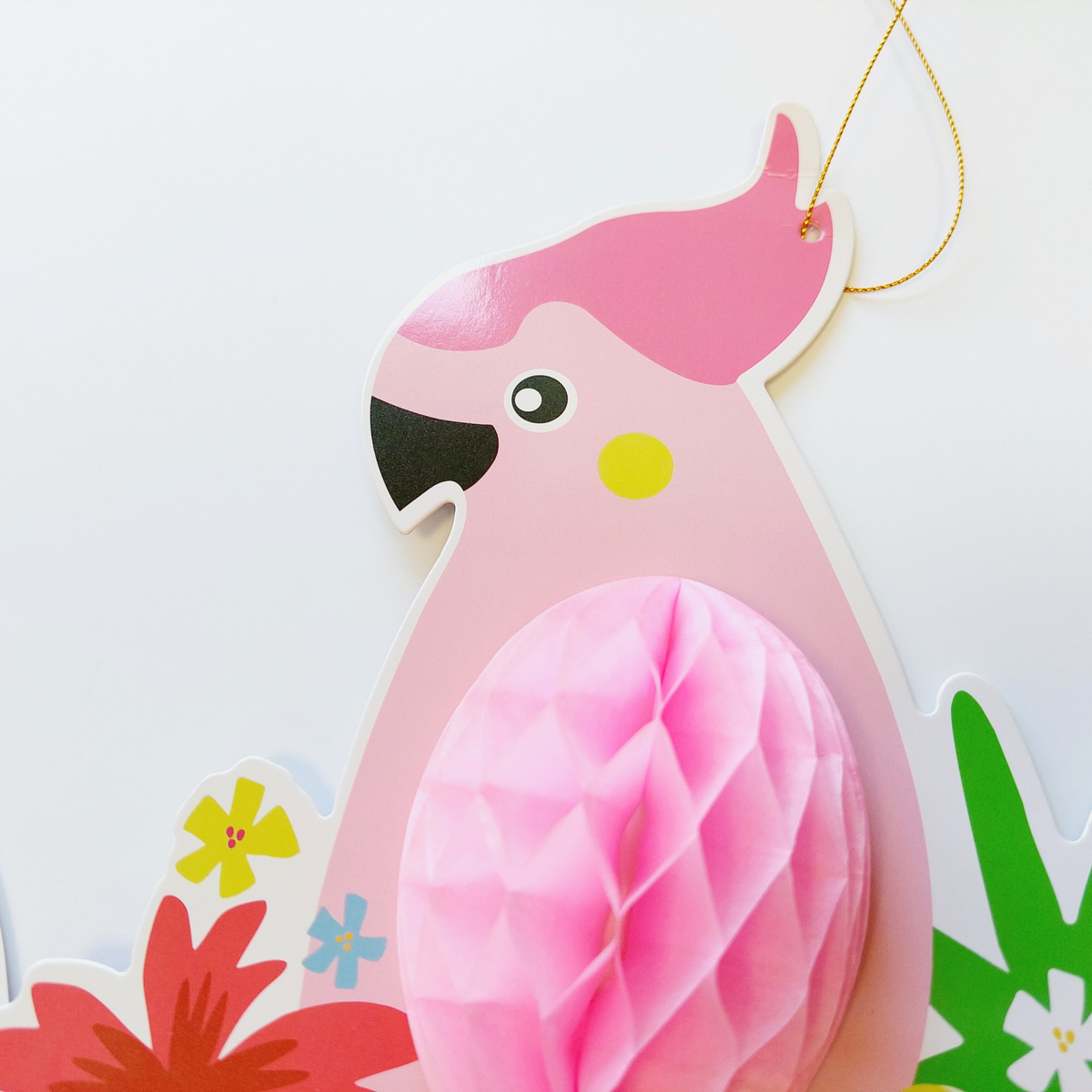 3pcs Summer tropical birds parrots honey comb hanging decoration product photo 4