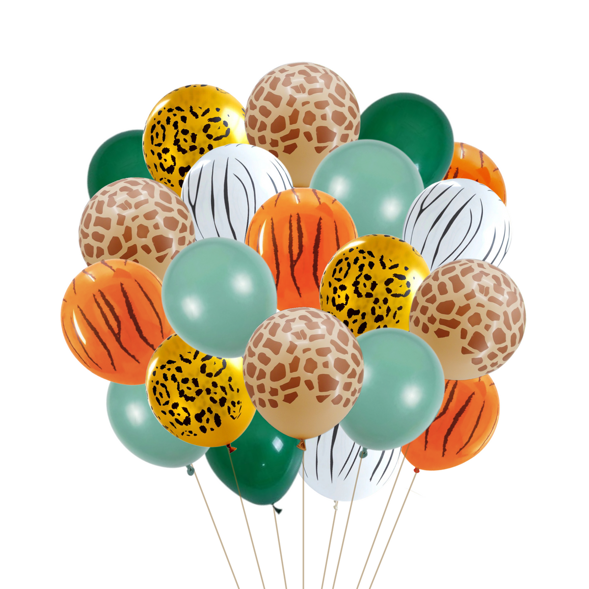 4 foot jungle safari animal print latex balloon bundle garland product photo 2
