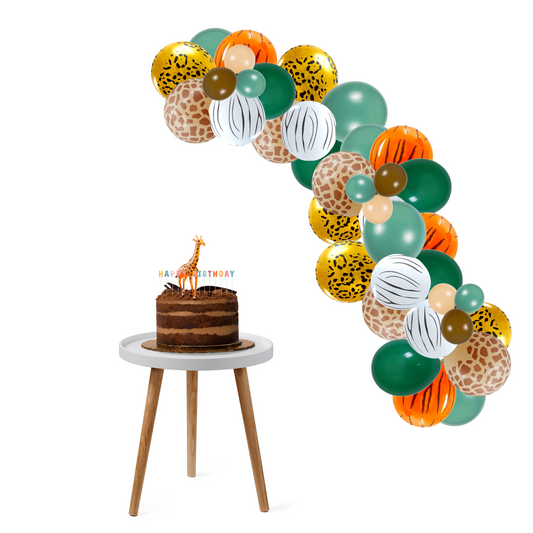 4 foot jungle safari animal print latex balloon bundle garland product photo