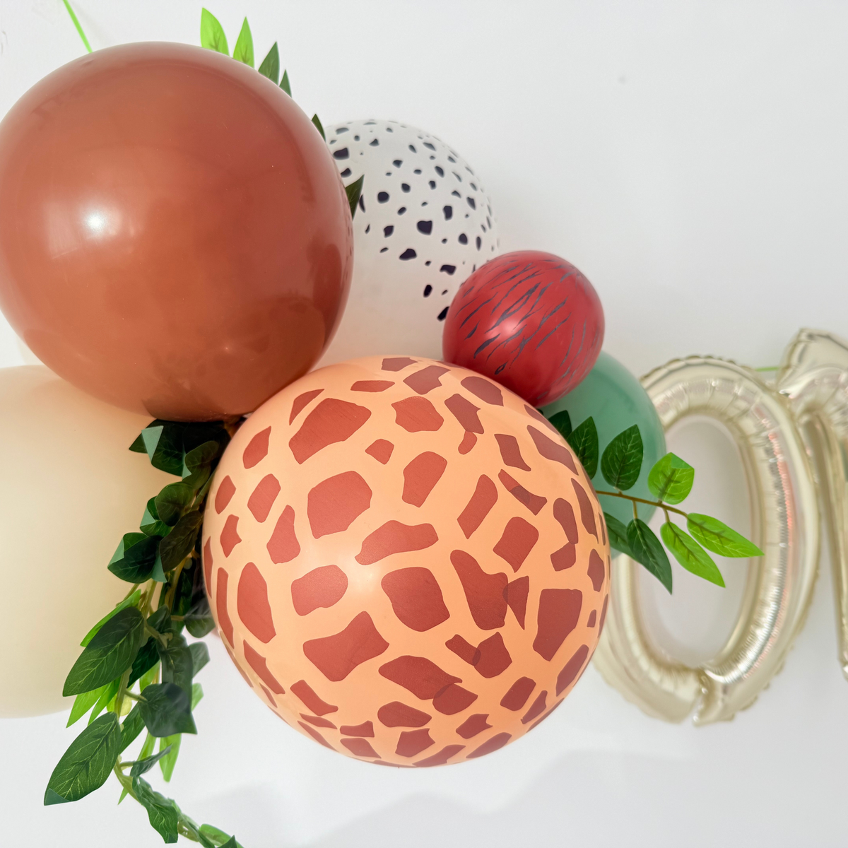 4 foot safari animals birthday leaves balloon garland wild ONE product photo 4