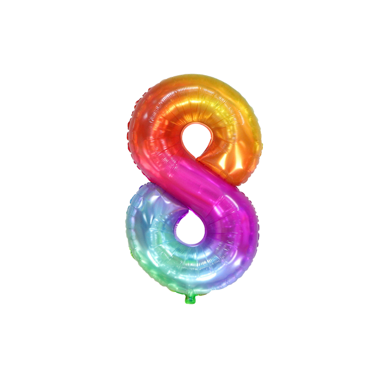 40"inch radiant rainbow silver helium number balloon product photo 10