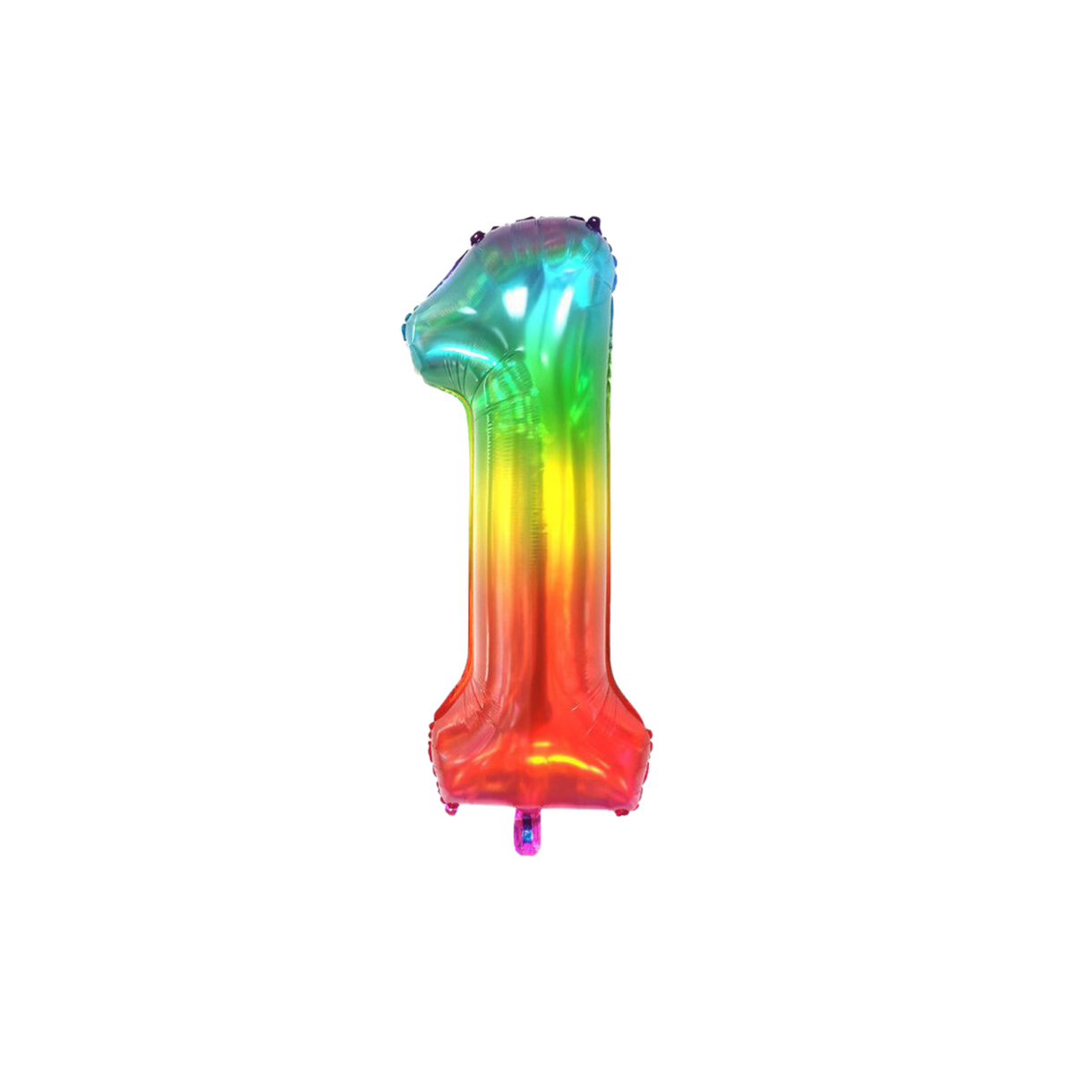 40"inch radiant rainbow silver helium number balloon product photo 3