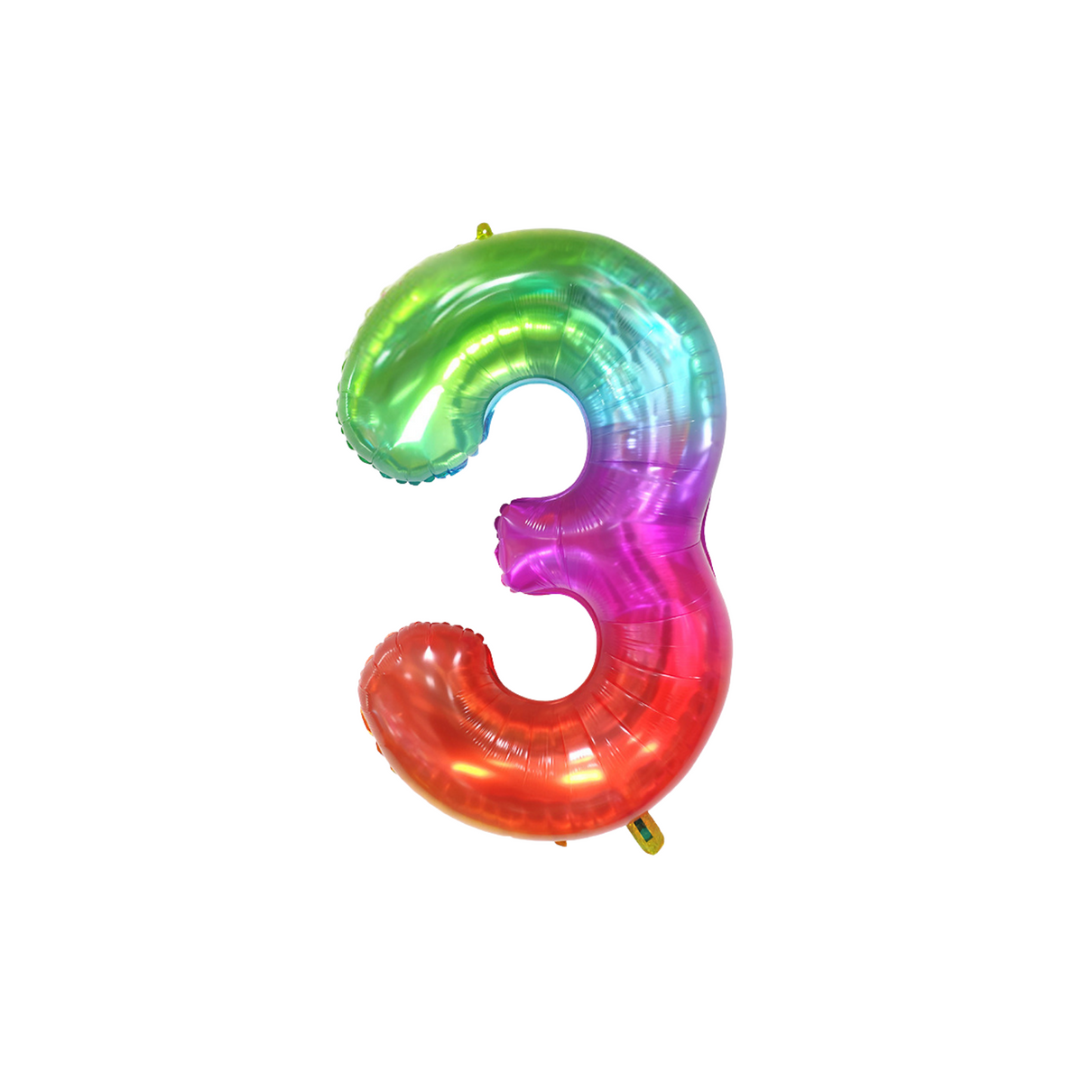 40"inch radiant rainbow silver helium number balloon product photo 5