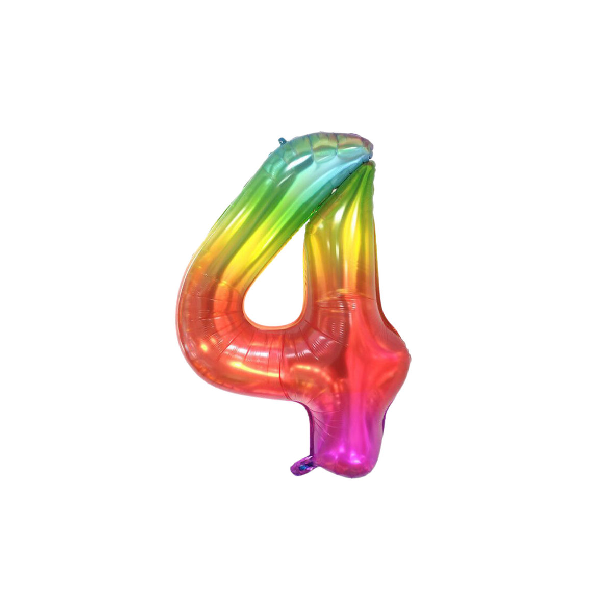40"inch radiant rainbow silver helium number balloon product photo 6