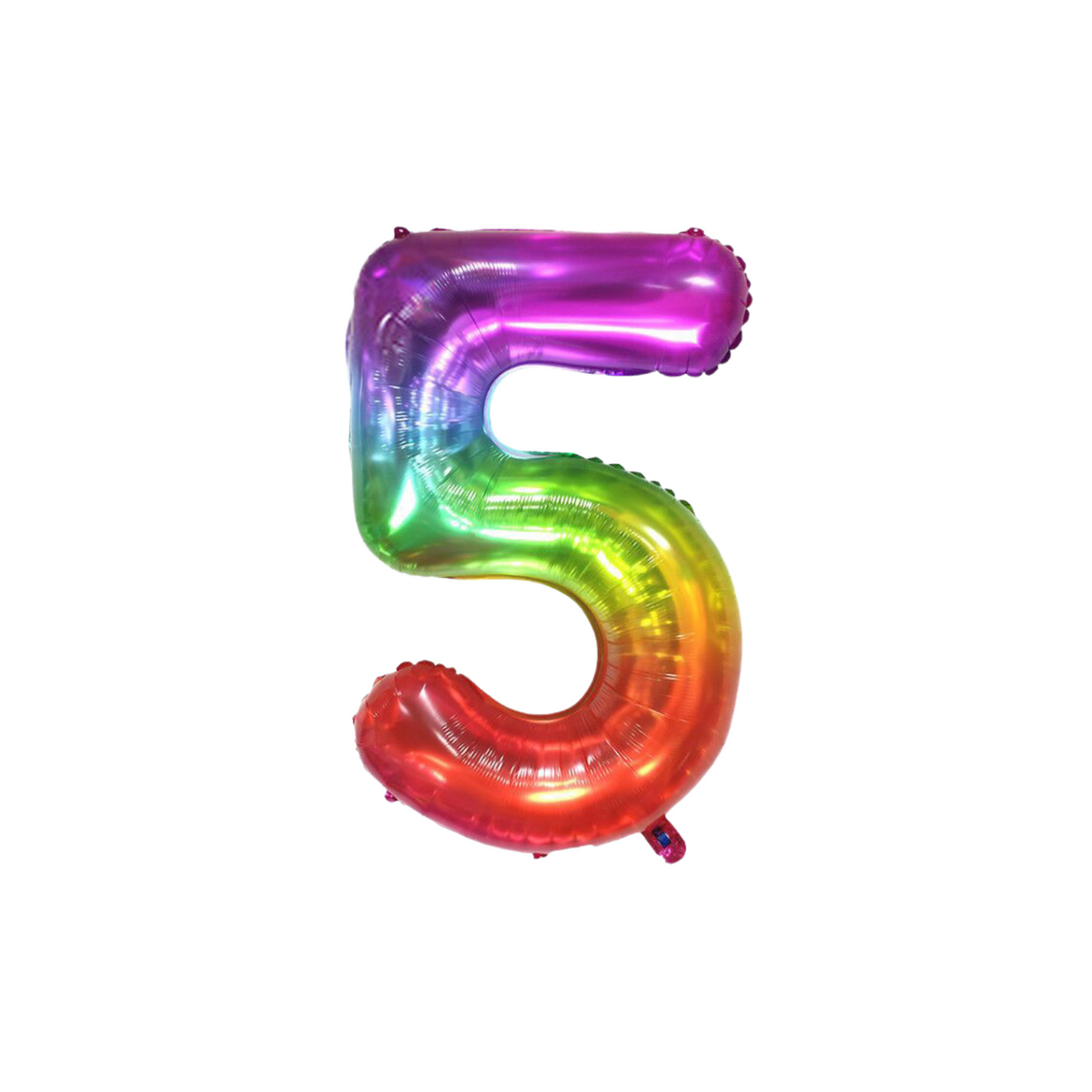 40"inch radiant rainbow silver helium number balloon product photo 7