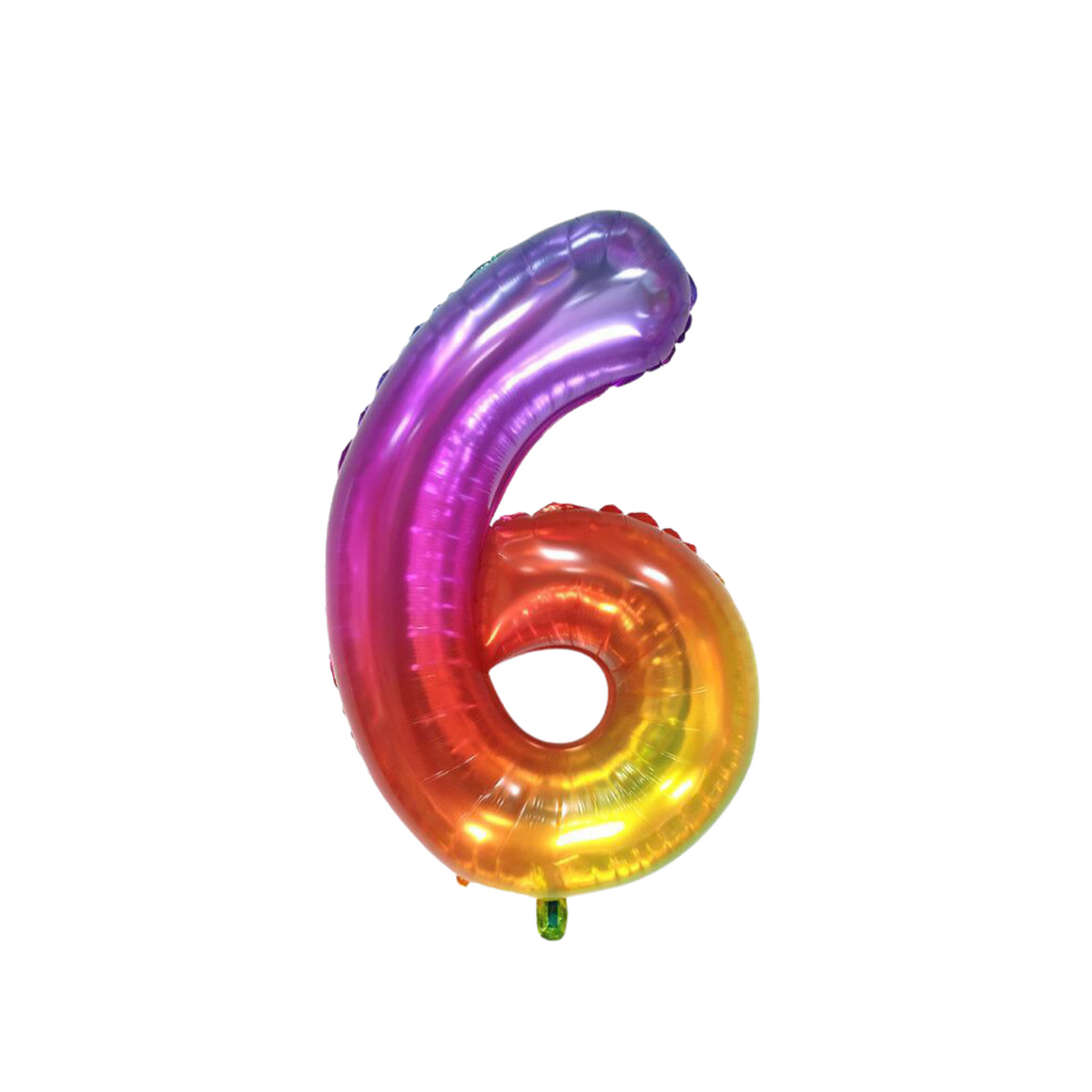 40"inch radiant rainbow silver helium number balloon product photo 8