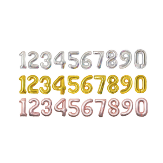 42" inch foil number balloons in 3 colours product photo