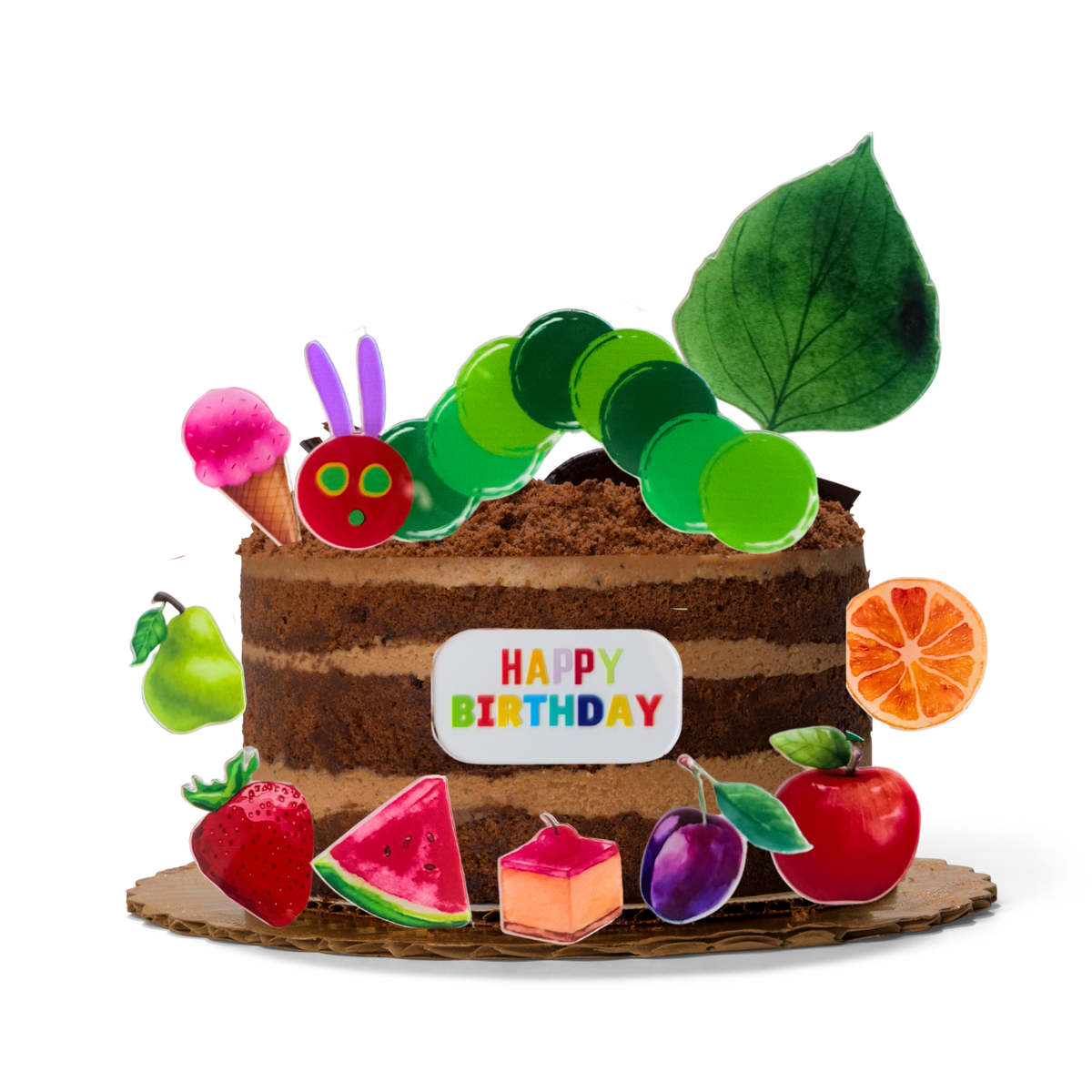The very hungry caterpillar style acrylic cake topper set - TheLittleStuff