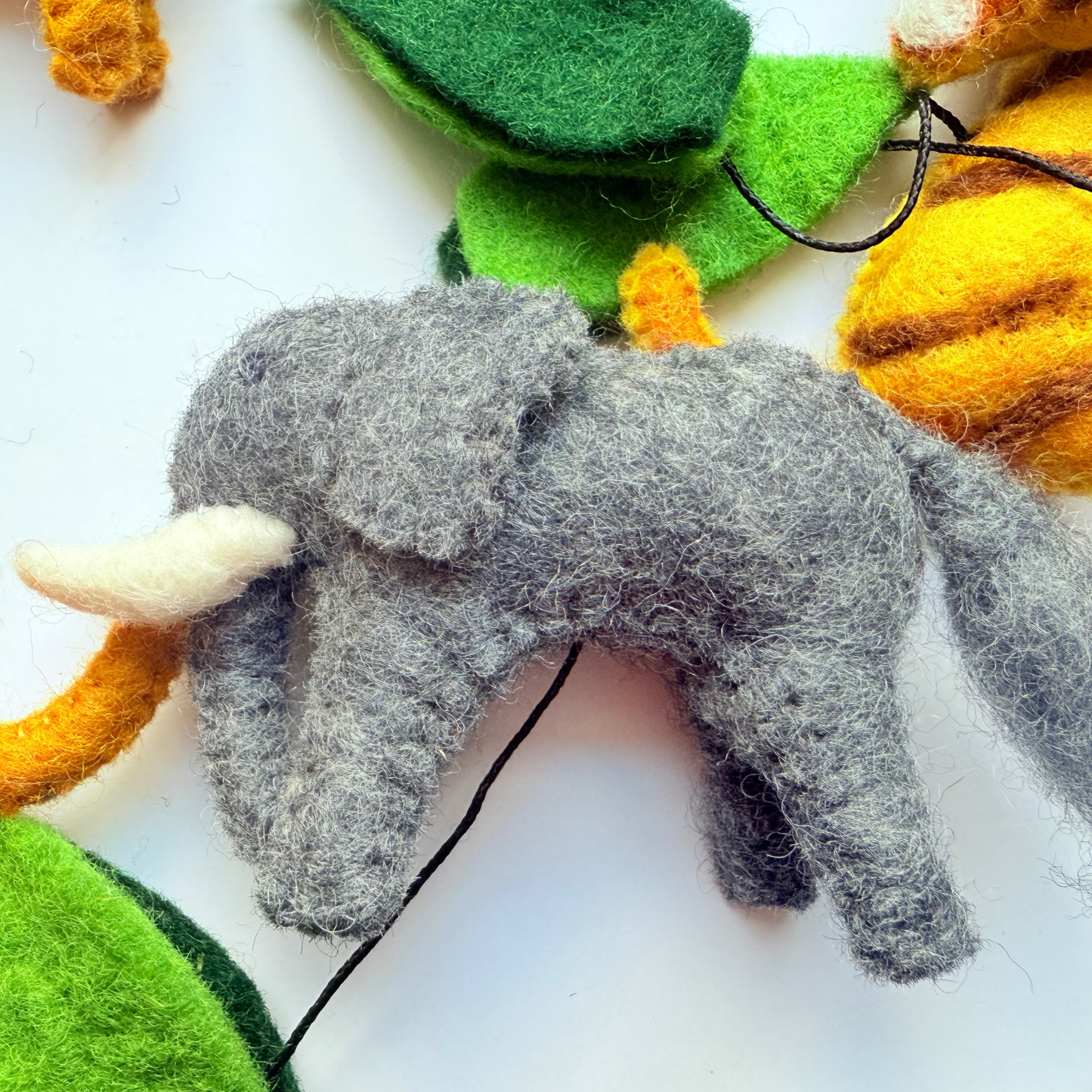 Jungle safari felt animals home bunting hanging decoration