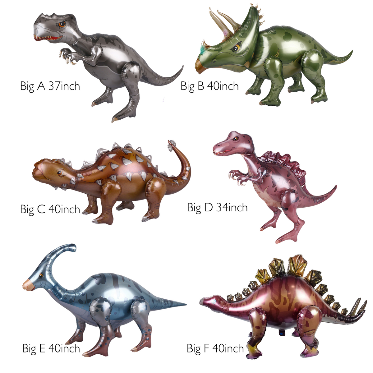 Large dinosaur foil balloons product photo 2