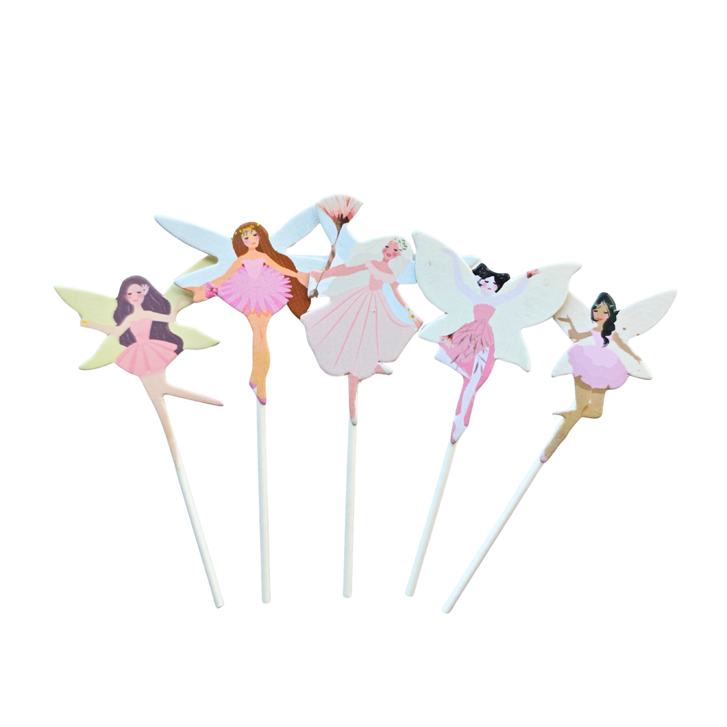 10pcs Whimsical Fairy Garden Cup Cake Topper Set