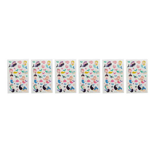 6-pack 12-pack mermaid temporary tattoo party bag fillers product photo