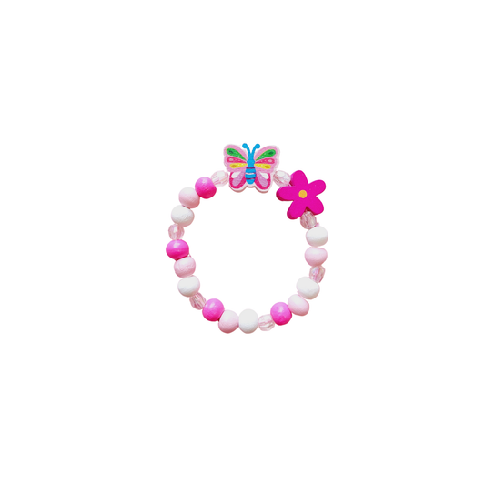 6-pack 12-pack pink flower butterfly bracelet party bag fillers product photo