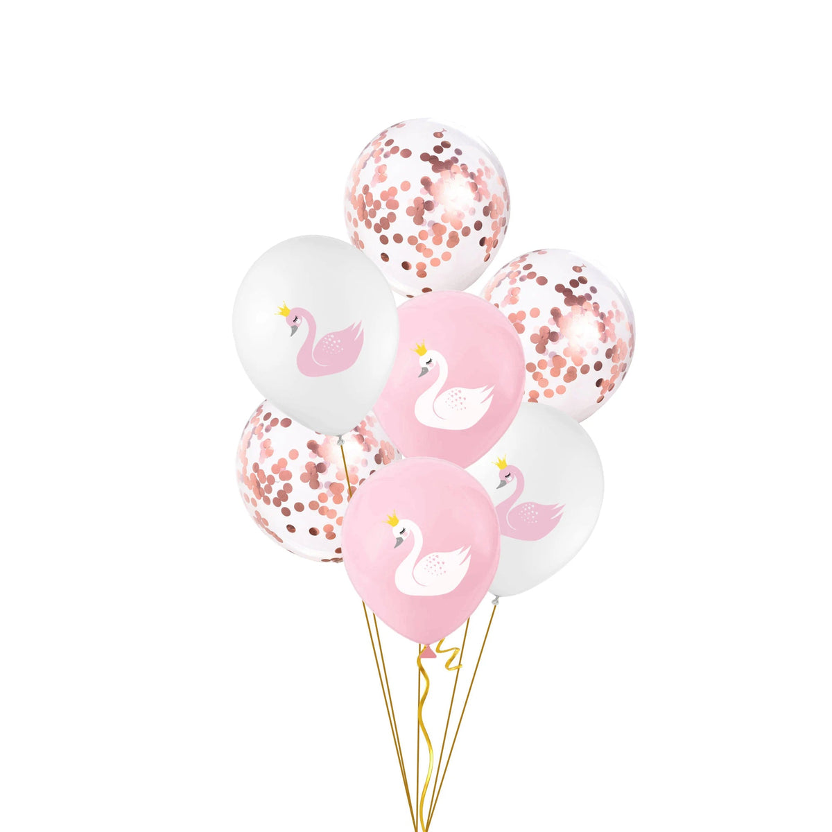6-pack Swan Latex balloon bundle product photo