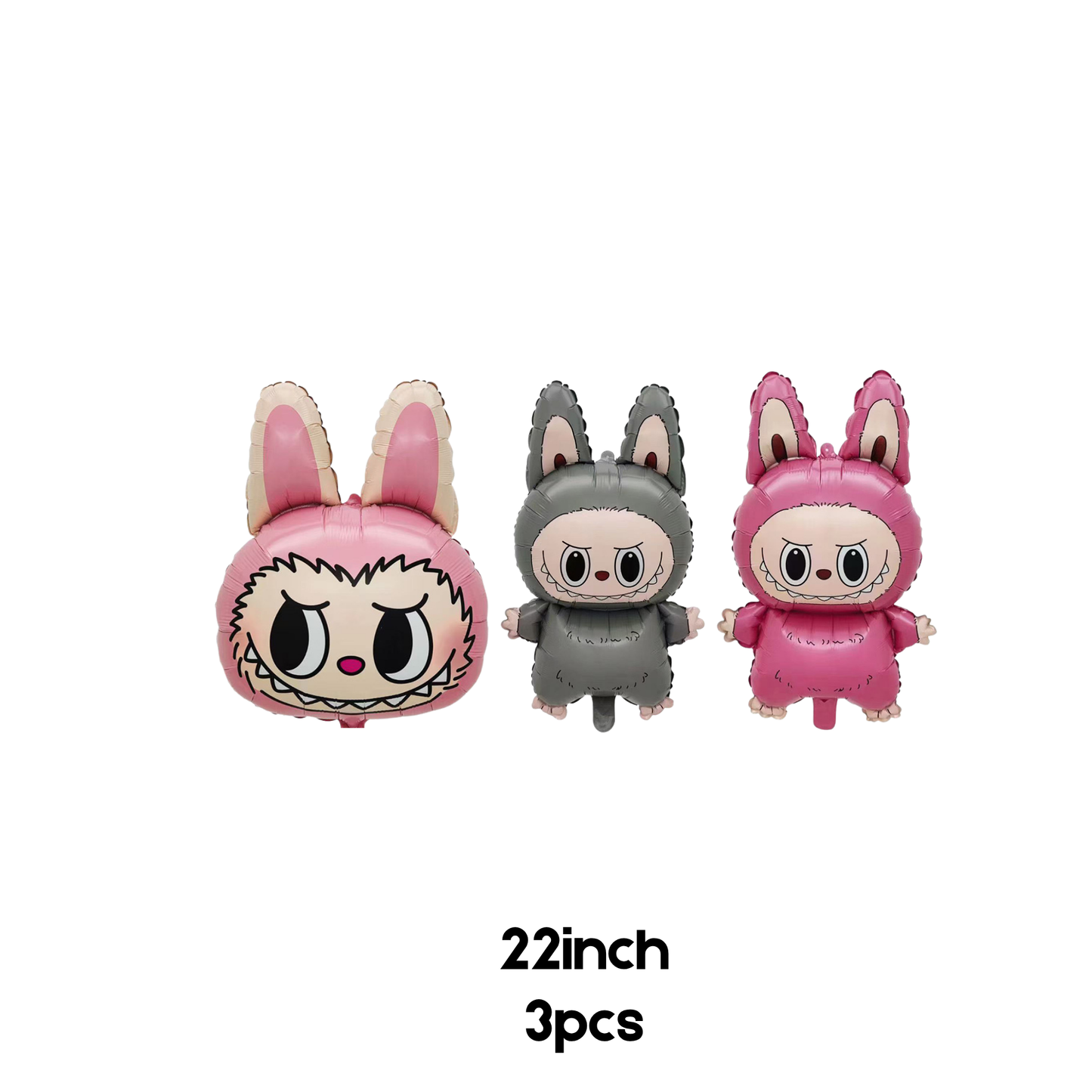 Personalised DIY labubu influenced style themed balloon sculpture stack stand