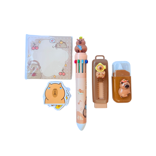 Capybara stationery set