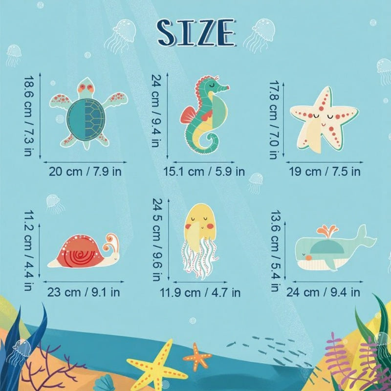 6pcs under the sea world fish octopus hanging honeycomb balls product photo 2