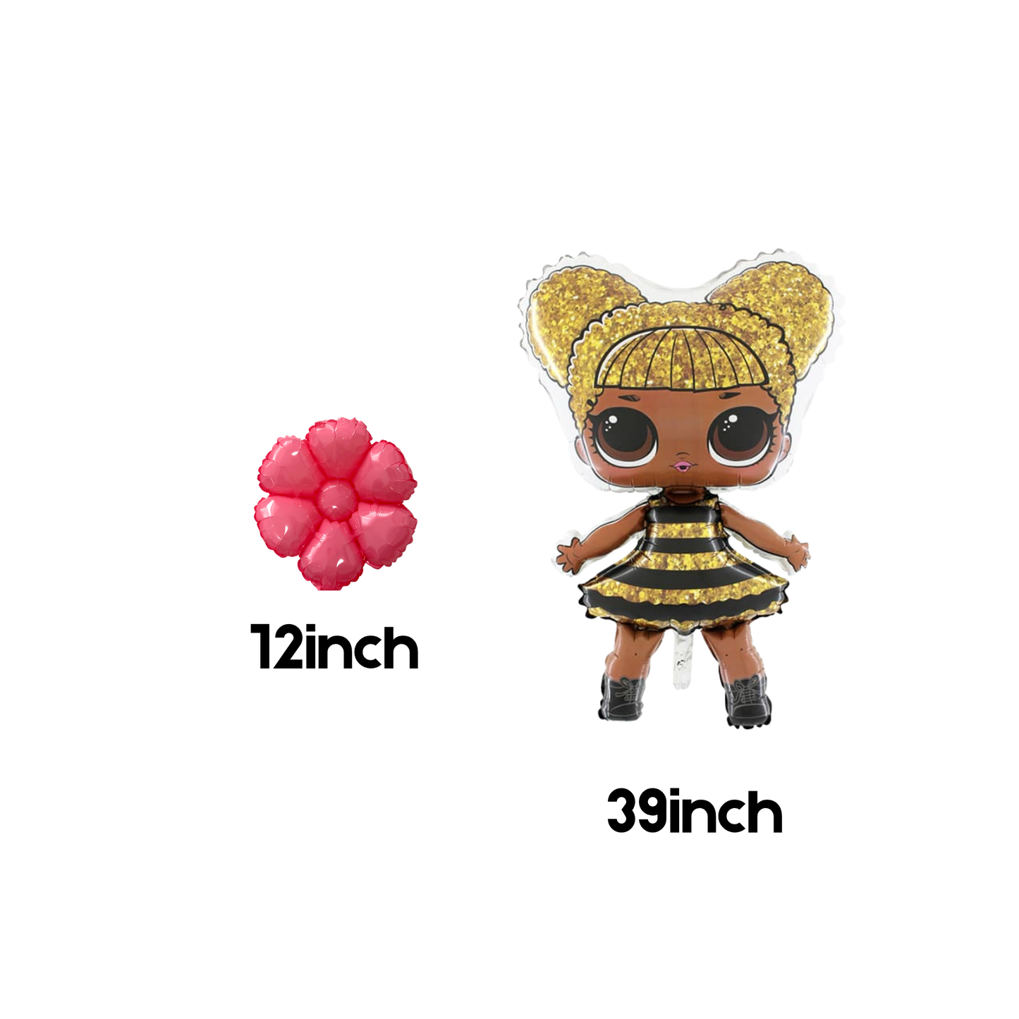 Personalised DIY lol doll queen bee balloon sculpture stack stand
