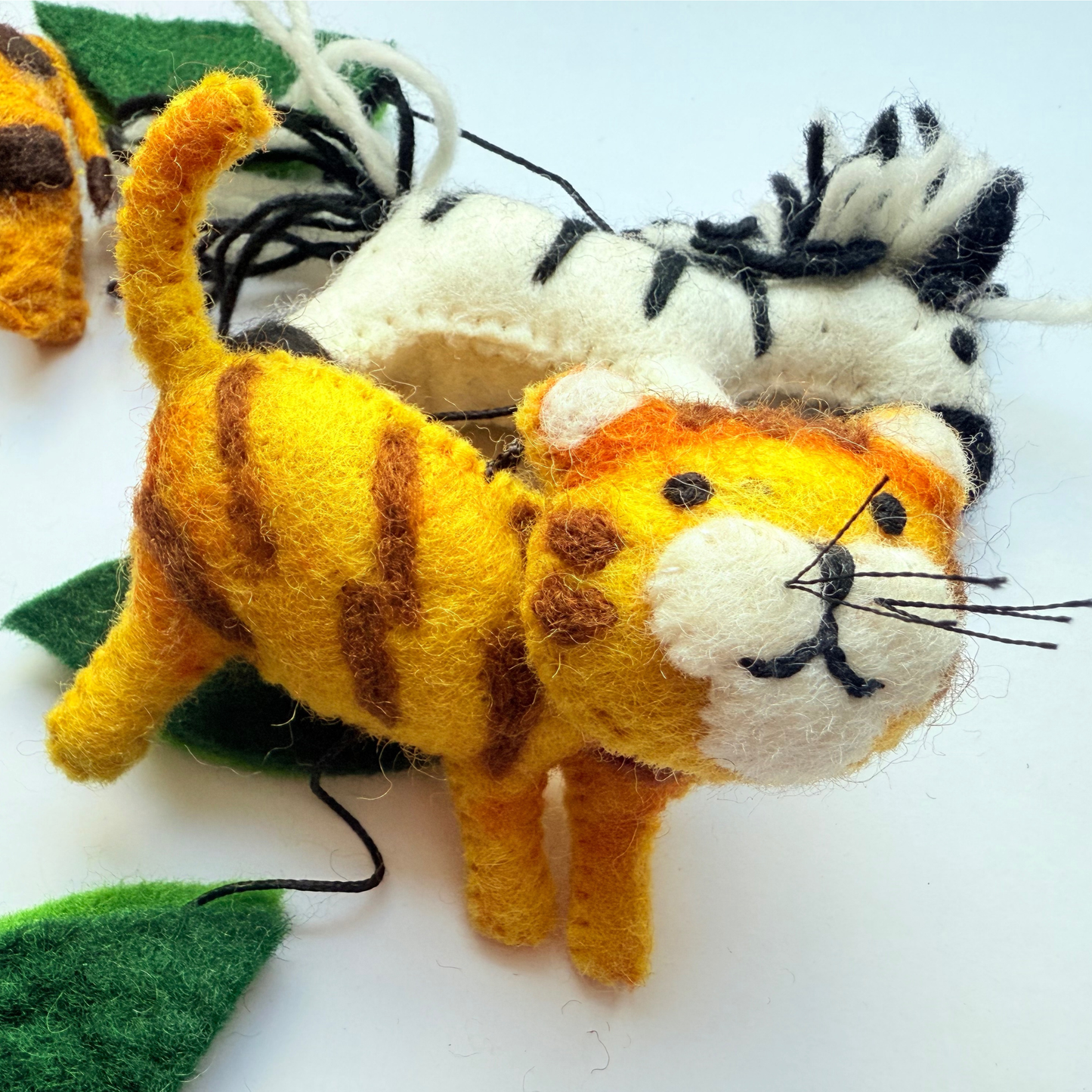 Jungle safari felt animals home bunting hanging decoration