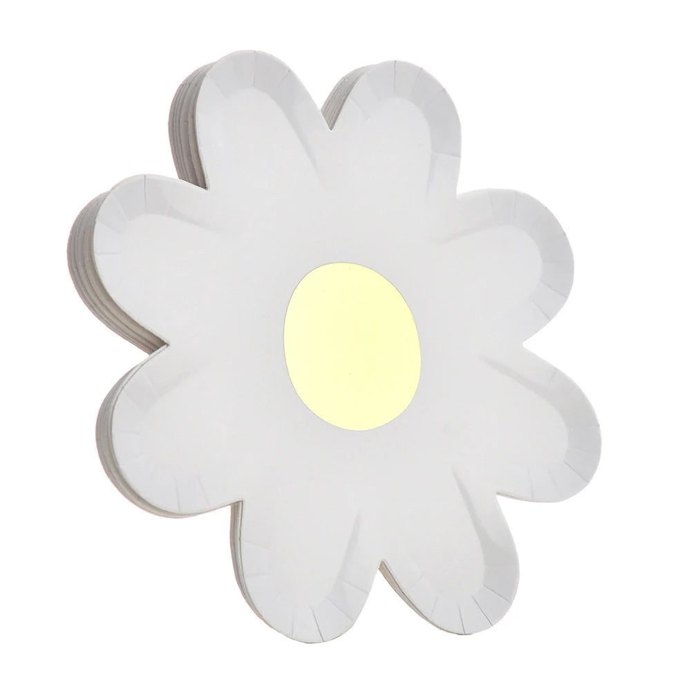7inch white Daisy plates 10-pack product photo 2