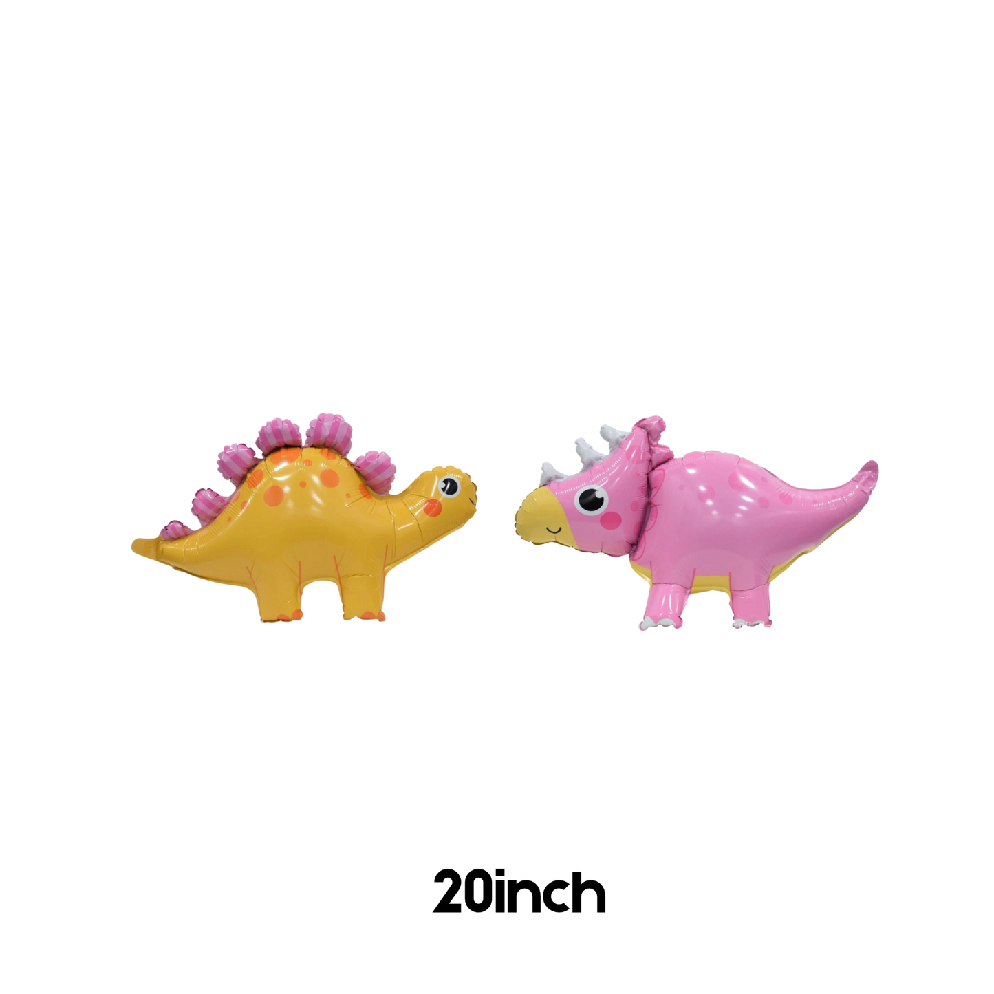 Personalised DIY cute pink yellow dinosaurs balloon sculpture stack stand