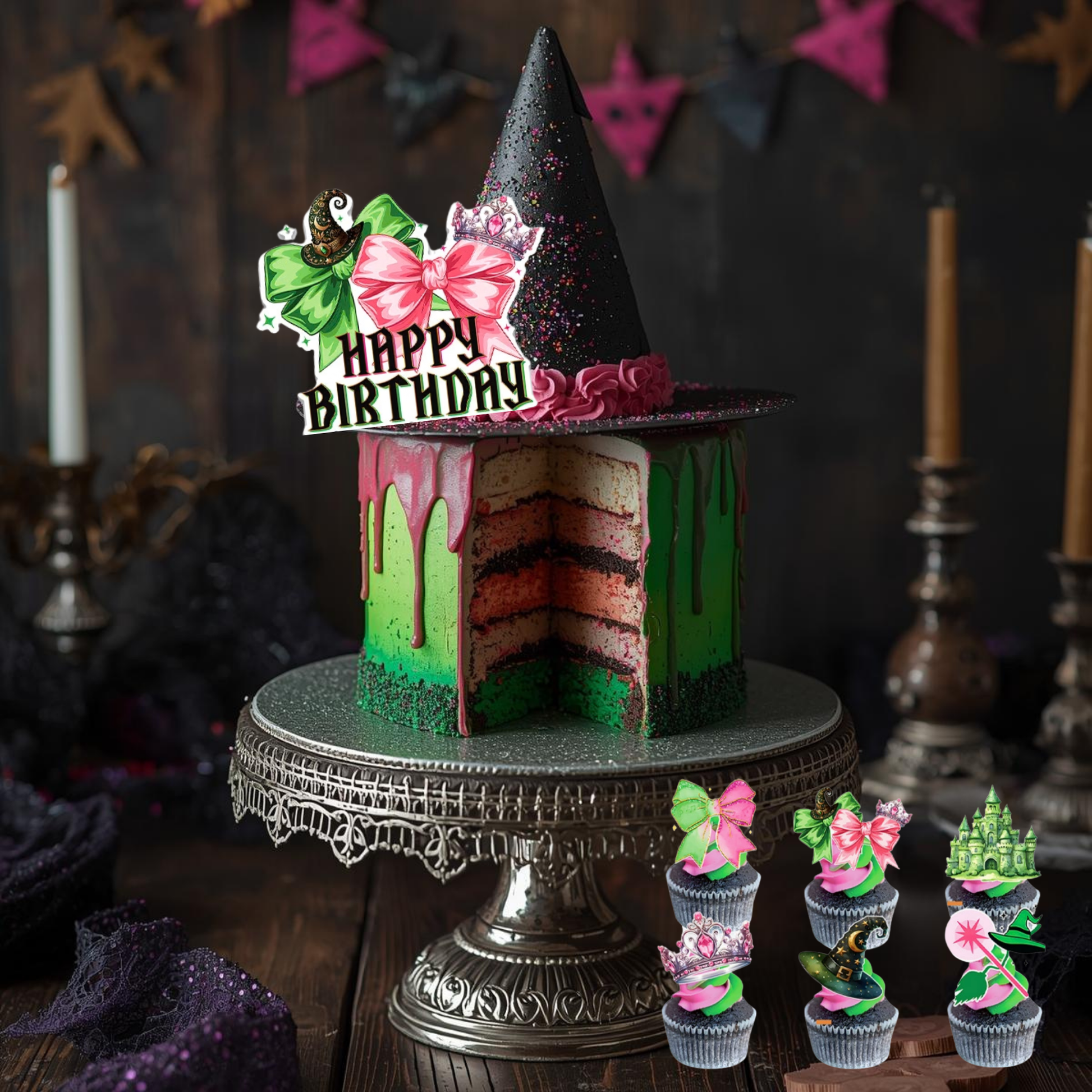 Wicked inspired birthday party decorations - TheLittleStuff