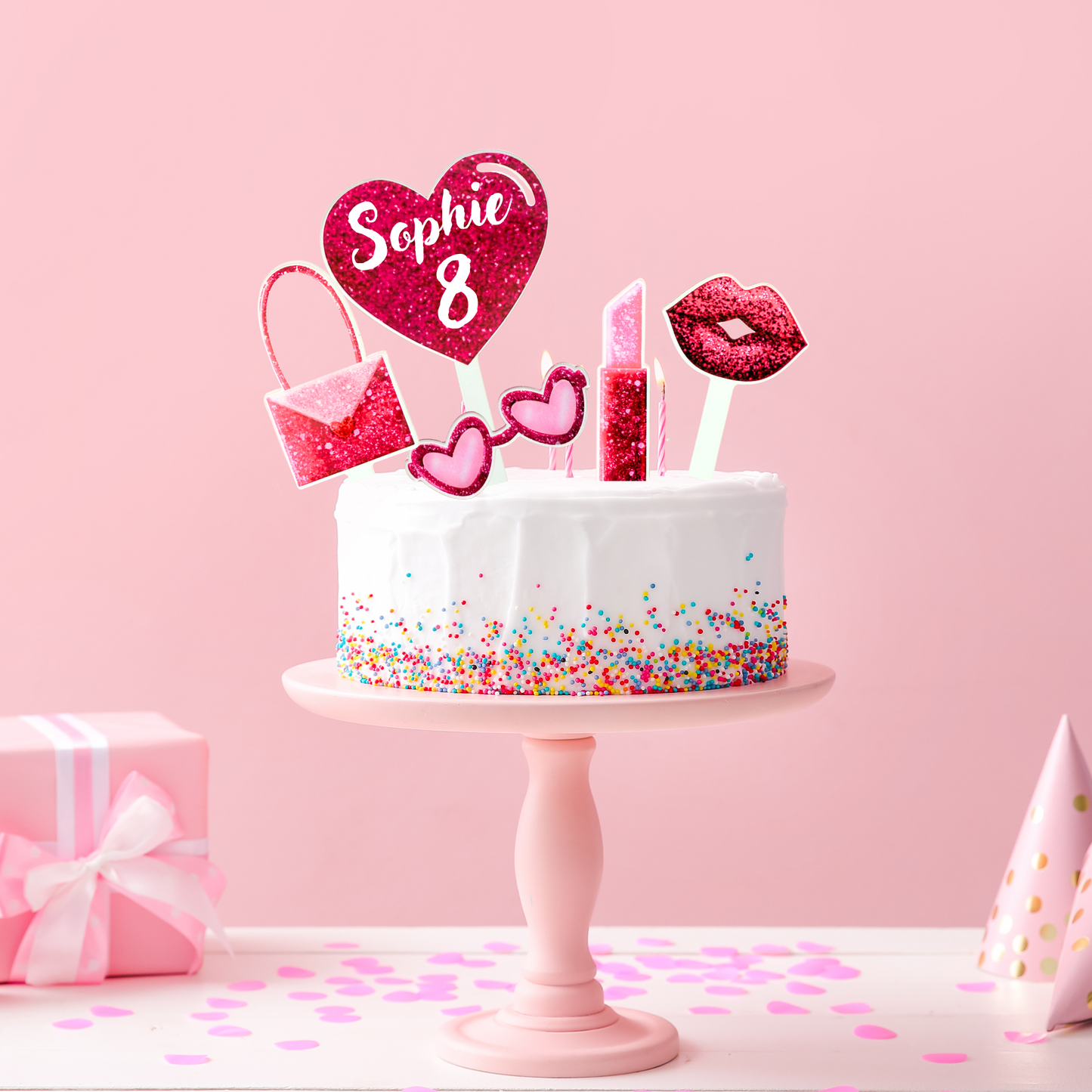 Personalised Fashion Cake Topper Set – Barbie-Inspired Glam ✨