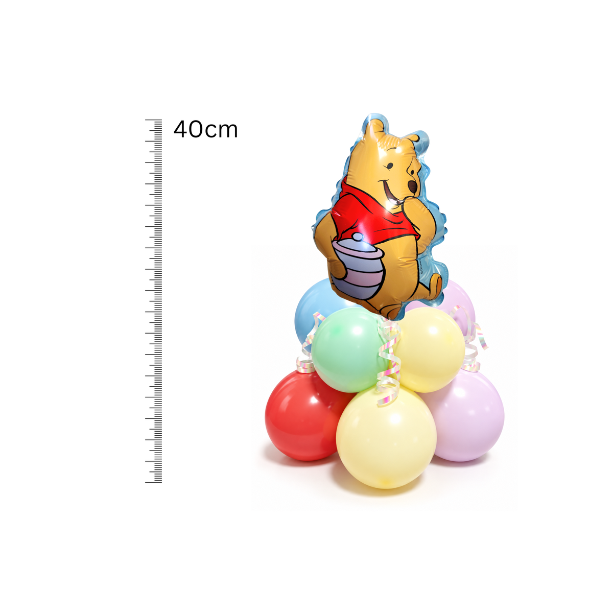 Personalised Ready made 40cm height Winnie the Pooh Balloon Bouquet Tower