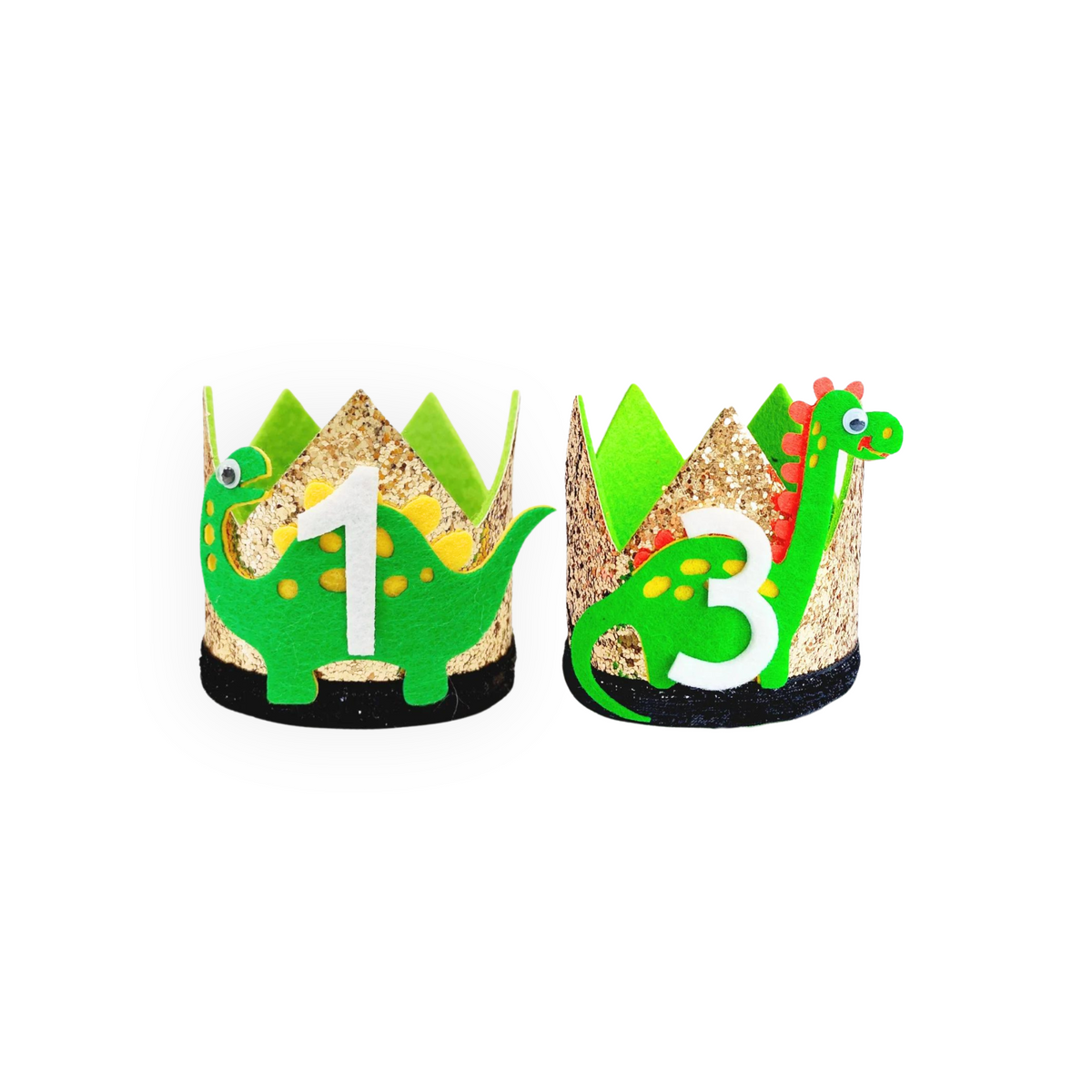 Dinosaur Birthday Party Cake Smashing Felt crown Hat - TheLittleStuff