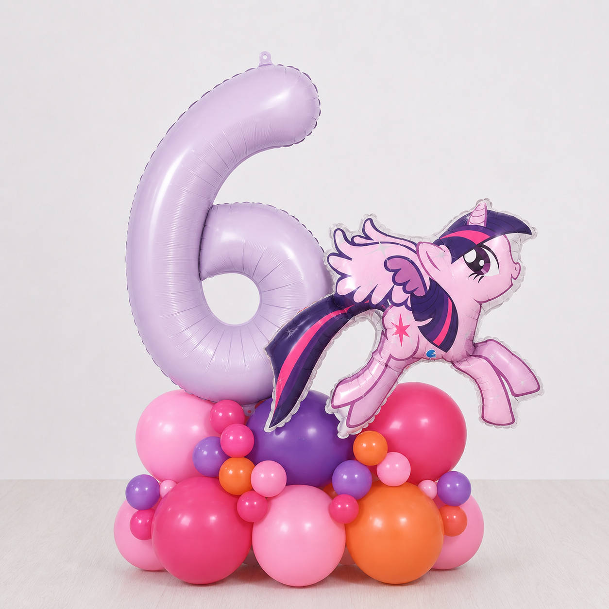 Personalised My Little Pony licensed number balloon display bouquet stack DIY kit