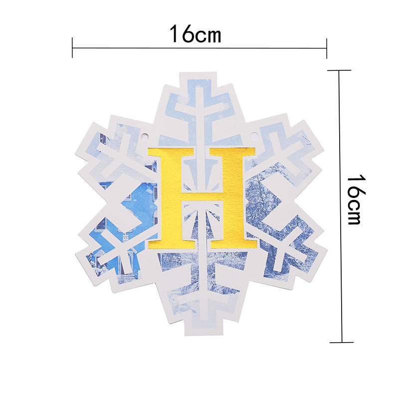 Frozen style snow flakes Happy birthday bunting banner - TheLittleStuff