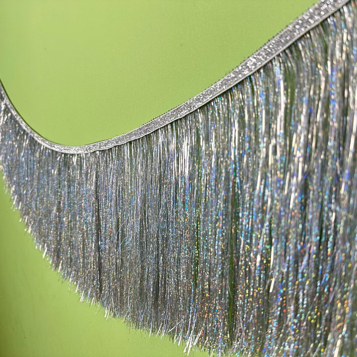 Foil tinsel tassel fringe garland
