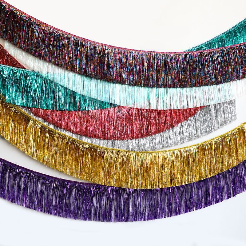 Foil tinsel tassel fringe garland
