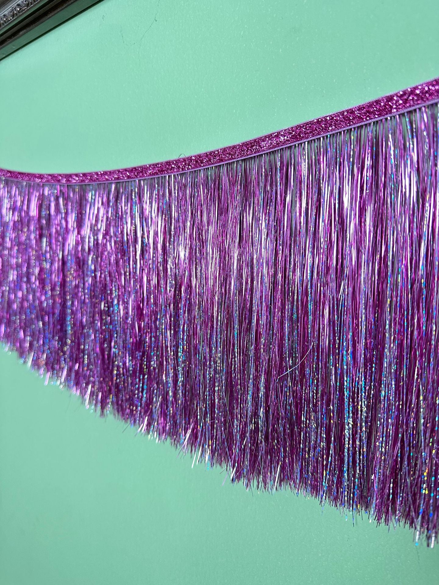 Foil tinsel tassel fringe garland
