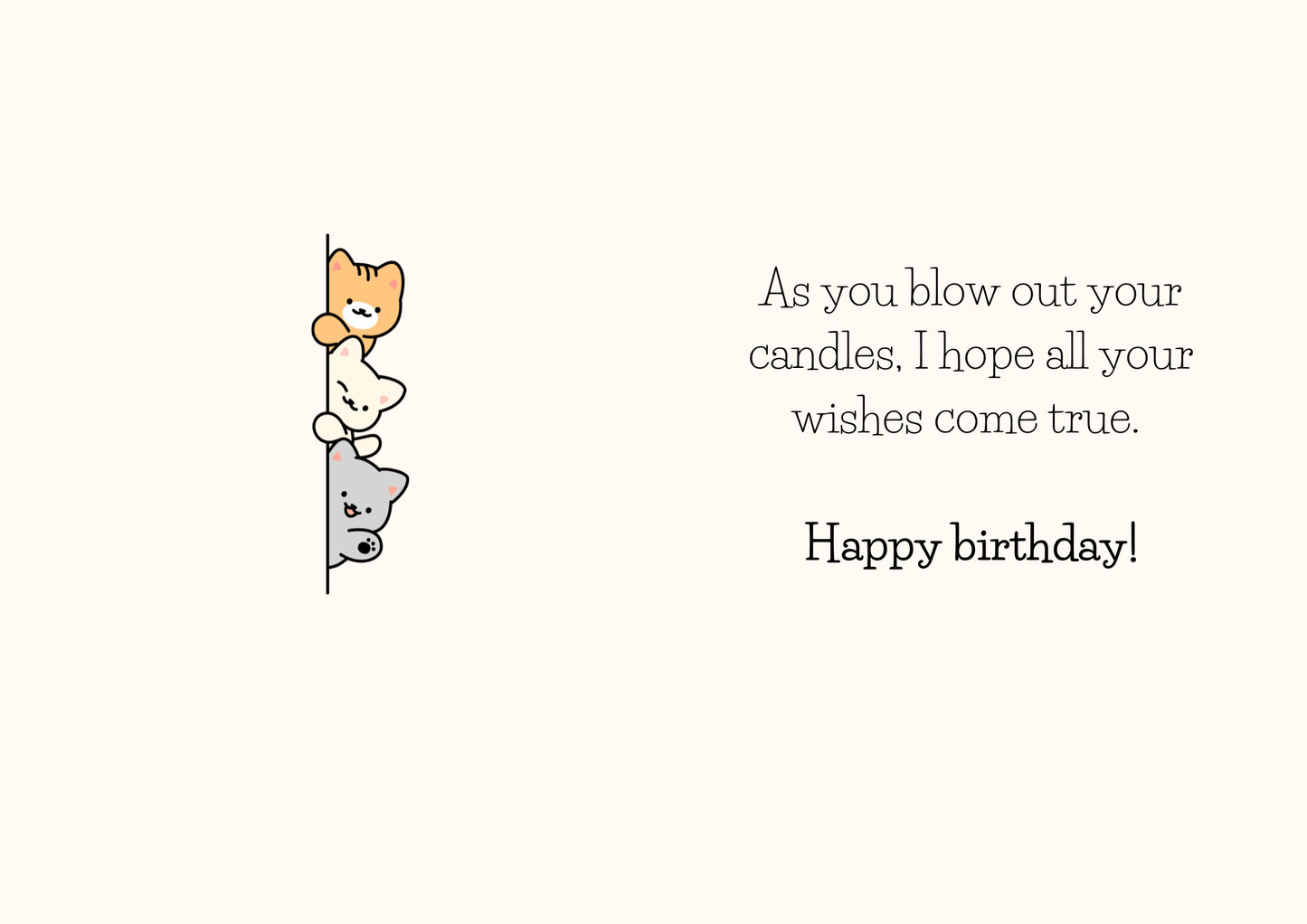 Personalised Cats birthday Greeting Cards