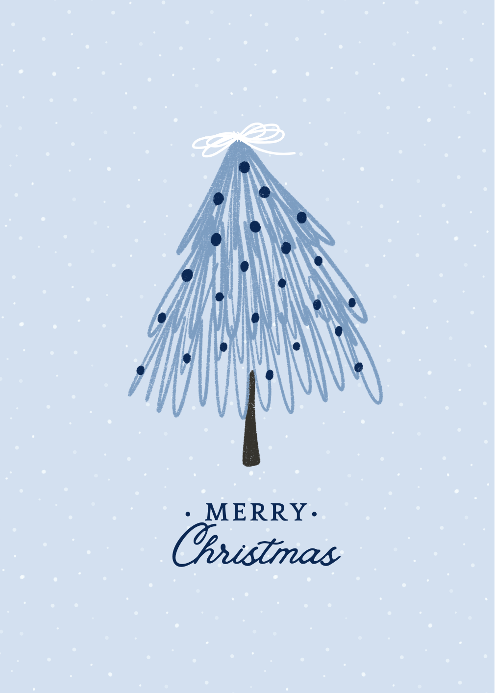 Personalised Christmas Card Light Blue