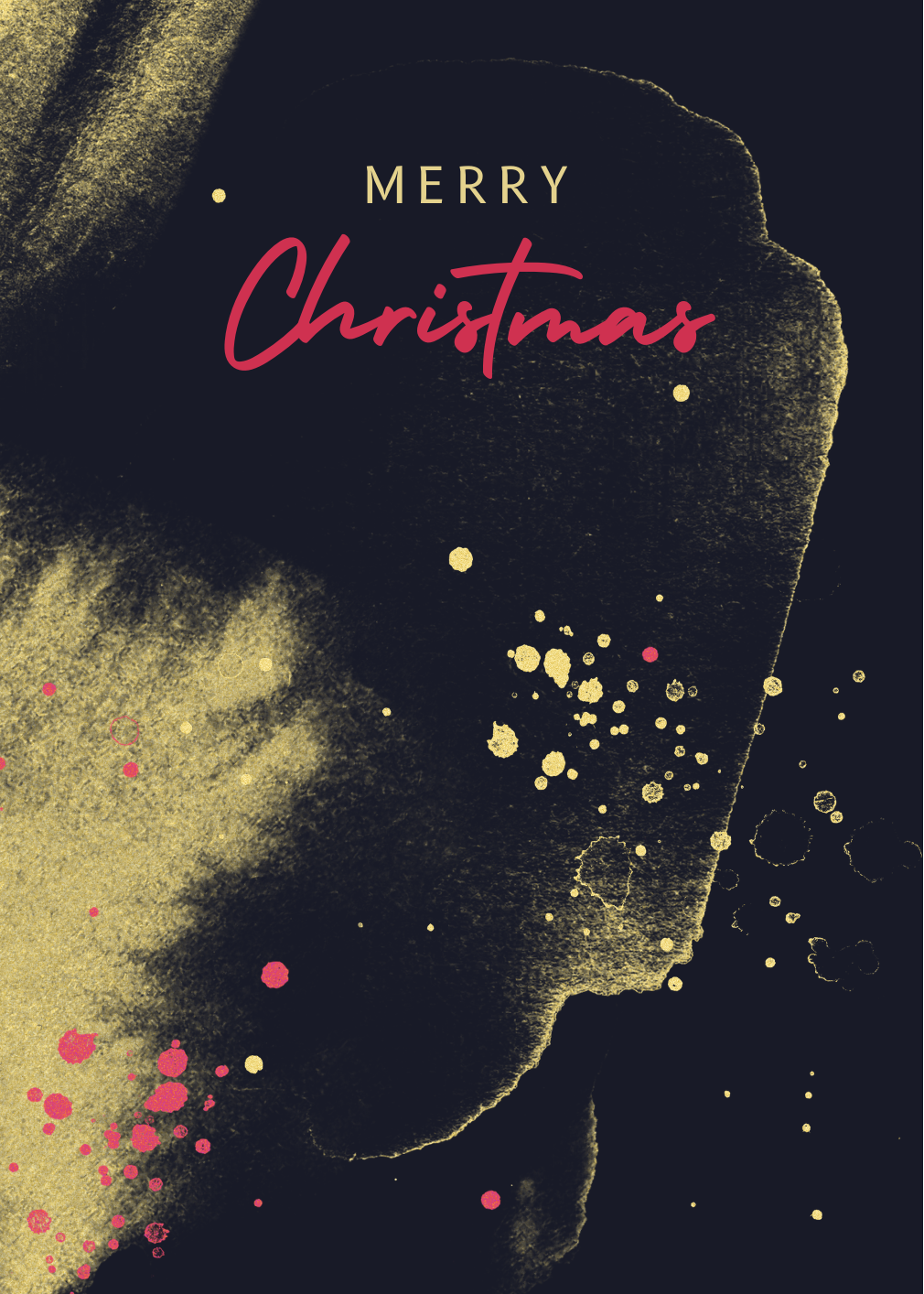 Personalised Christmas Card Deep Blue