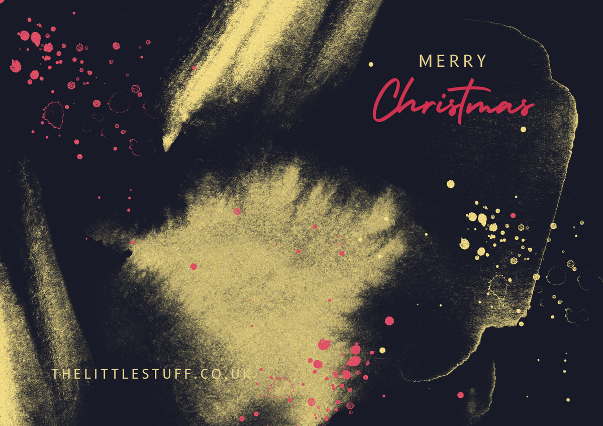 Personalised Christmas Card Deep Blue