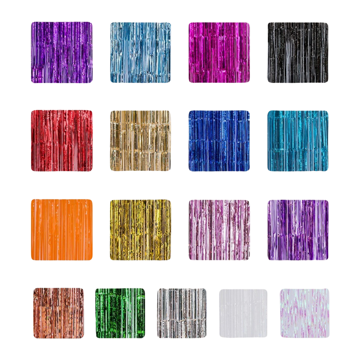 Iridescent Tinsel Foil Curtain Backdrop Decoration - TheLittleStuff