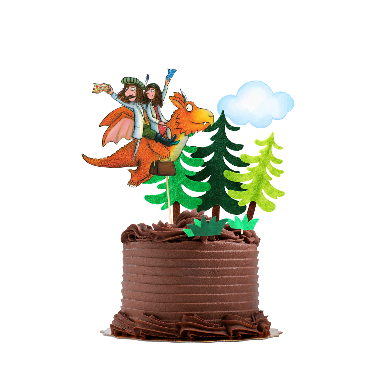 Zog story book inspired cake topper set