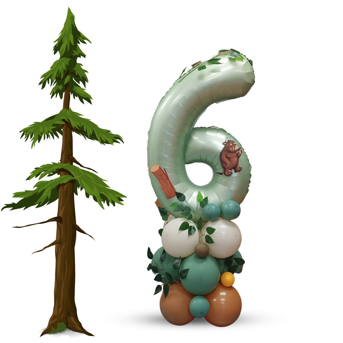 Gruffalo style woodland birthday balloon bouquet - TheLittleStuff